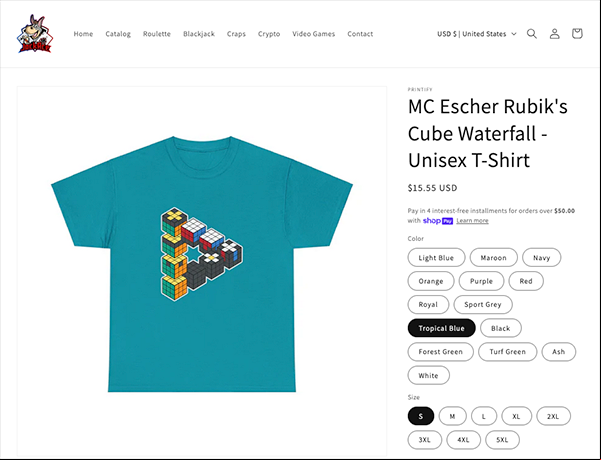 Optical Illusion T-Shirt available on jackace.com